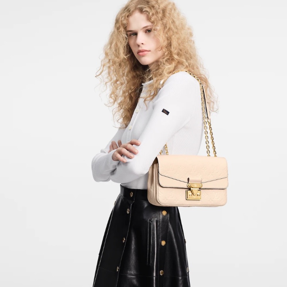 NWT Louis Vuitton Marceau Chain Crossbody Shoulder Bag Cream